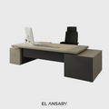 Gilded Monolith Executive Desk