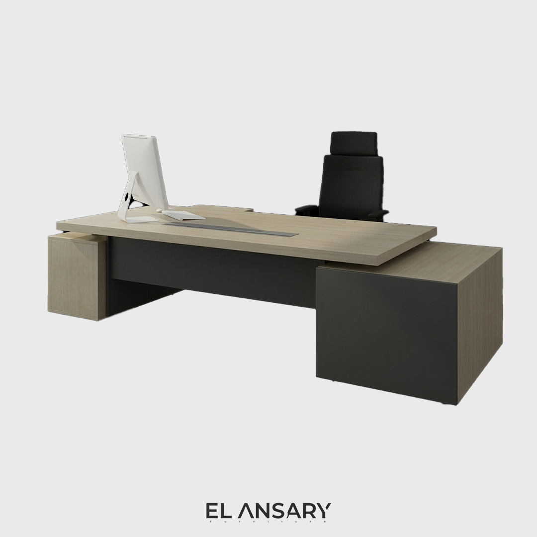 Gilded Monolith Executive Desk
