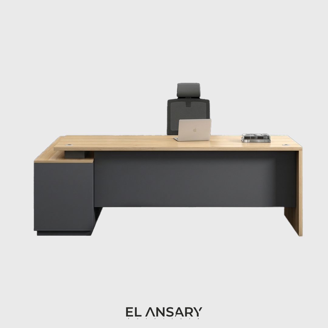 Nordic Obsidian Executive Desk