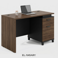 Walnut Obsidian Compact Desk