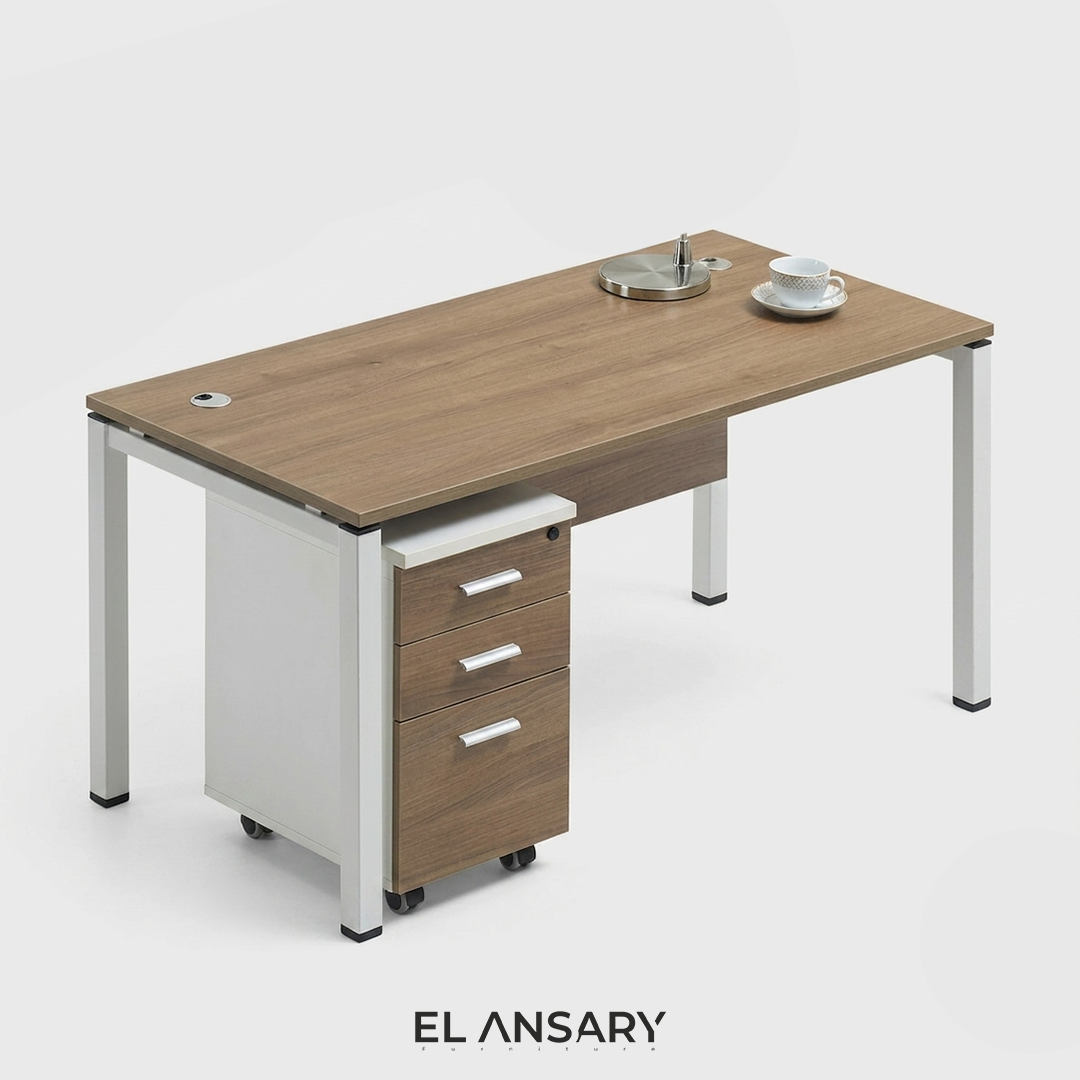Alabaster Linear Desk